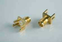 SMA Female PCB Edge type can accept PCB with 1.1mm - 1.9MM thickness